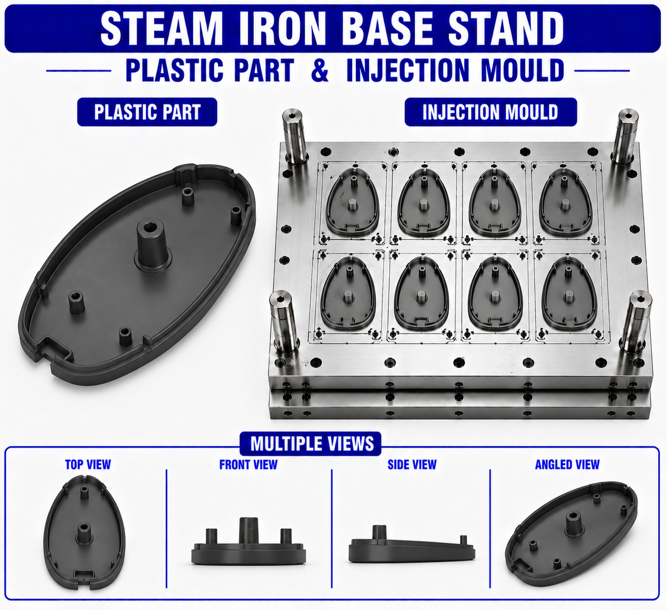 Steam Iron Plastic Base Stand Mould and Moulding Service